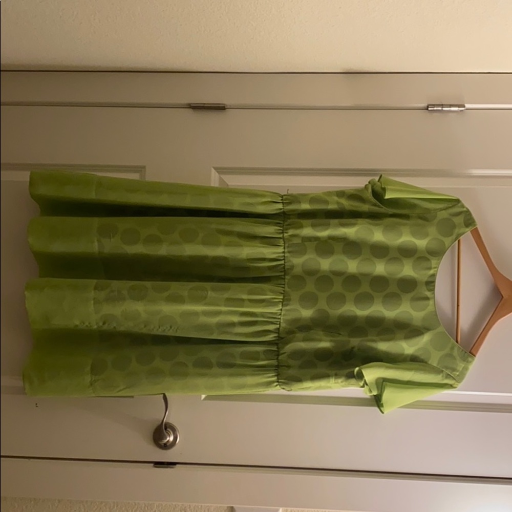 Green polka dot Dress